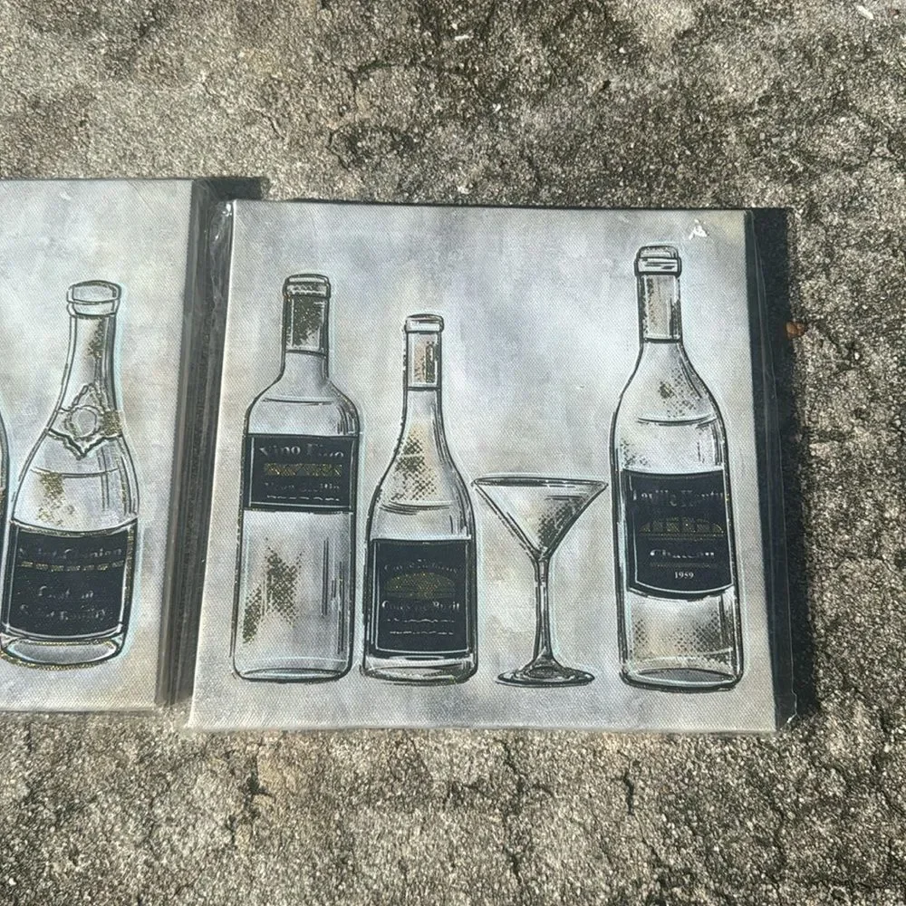 Decorative wall‎ canvas prints alcohol wine glasses decor